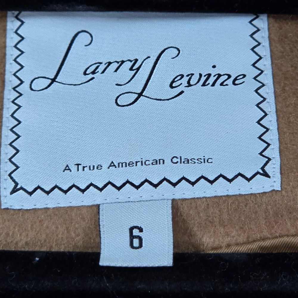 Larry Levine Wool Blend Coat Womens 6 Camel Tan Excellent Empire Waist Walking - Picture 9 of 13